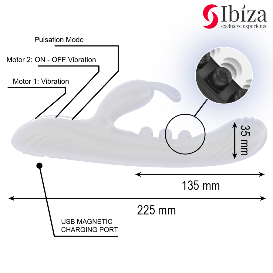 IBIZA - VIBRATING RABBIT WITH PULSATION
