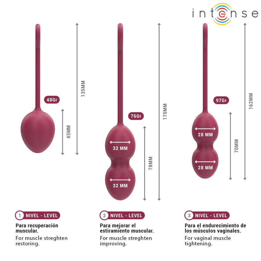 INTENSE - KEGEL BALL KIT CHARLI BORDEAUX