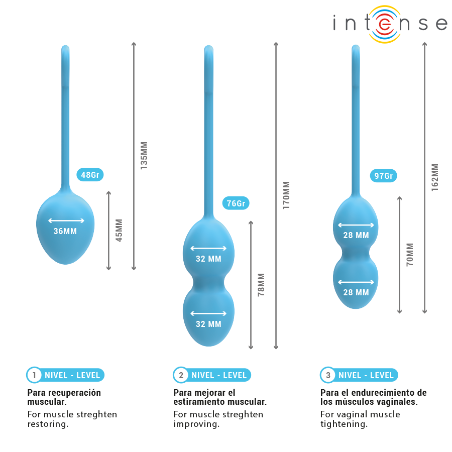 INTENSE - CHARLI BLUE KEGEL BALL KIT