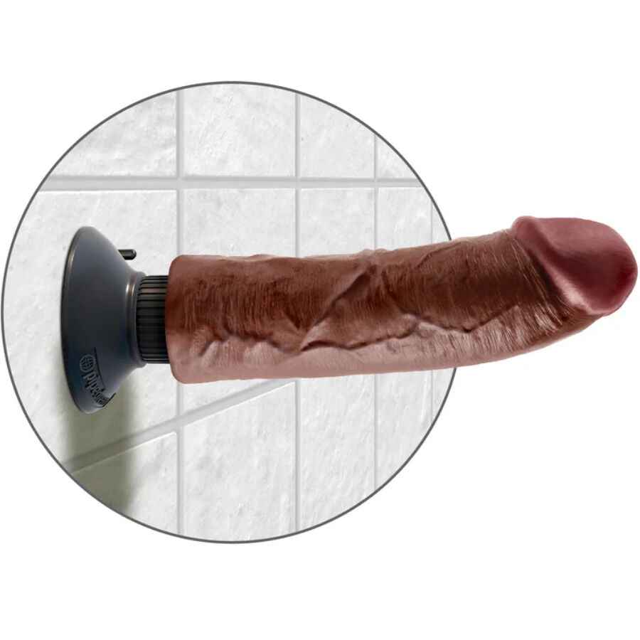 KING COCK - CAZZO VIBRANTE MARRONE 20,32 CM