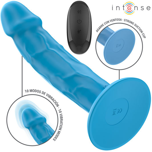 INTENSE - PHOEBE REALISTIC VIBRATOR 10 VIBRATIONS REMOTE CONTROL BLUE