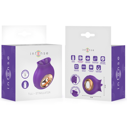 INTENSE - TULI CLITORAL STIMULATOR 9 VIBRATIONS AND 9 OSCILLATIONS PURPLE