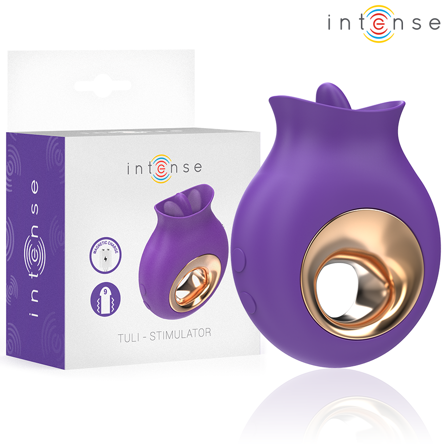 INTENSE - TULI CLITORAL STIMULATOR 9 VIBRATIONS AND 9 OSCILLATIONS PURPLE