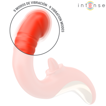 INTENSE - PAULINA U-SHAPED VIBRATOR AND STIMULATOR RED