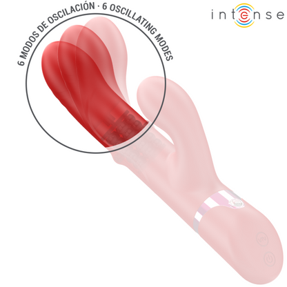 INTENSE - LELE MULTIFUNCTIONAL ROTATING, OSCILLATING AND STIMULATING VIBRATOR RED