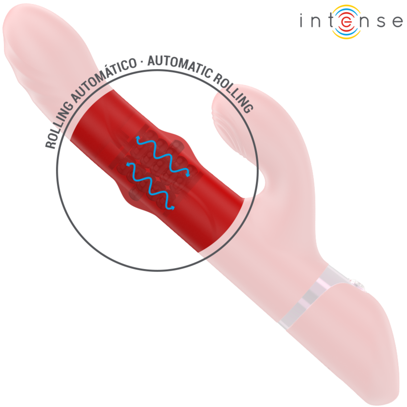 INTENSE - LELE MULTIFUNCTIONAL ROTATING, OSCILLATING AND STIMULATING VIBRATOR RED