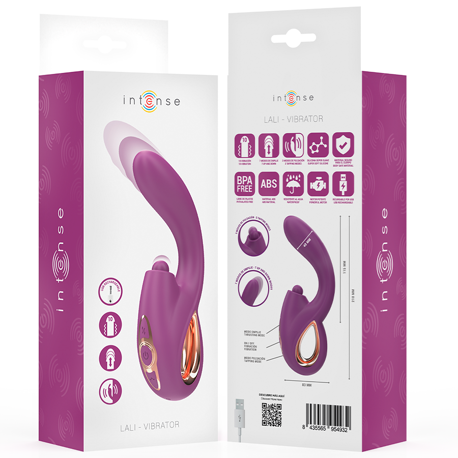 INTENSE - LALI MULTIFUNCTIONAL G-SPOT VIBRATOR TAPPING &amp; THRUST &amp; VIBRATION PURPLE