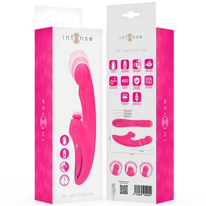INTENSE - 13.5 CM MULTIFUNCTIONAL 3-IN-1 EMI VIBRATOR 10 VIBRATIONS PINK