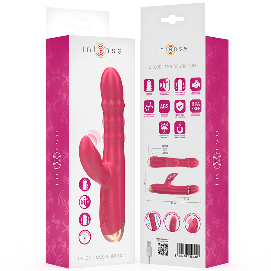 INTENSE - CHLOE 3-IN-1 MULTIFUNCTIONAL VIBRATOR RED
