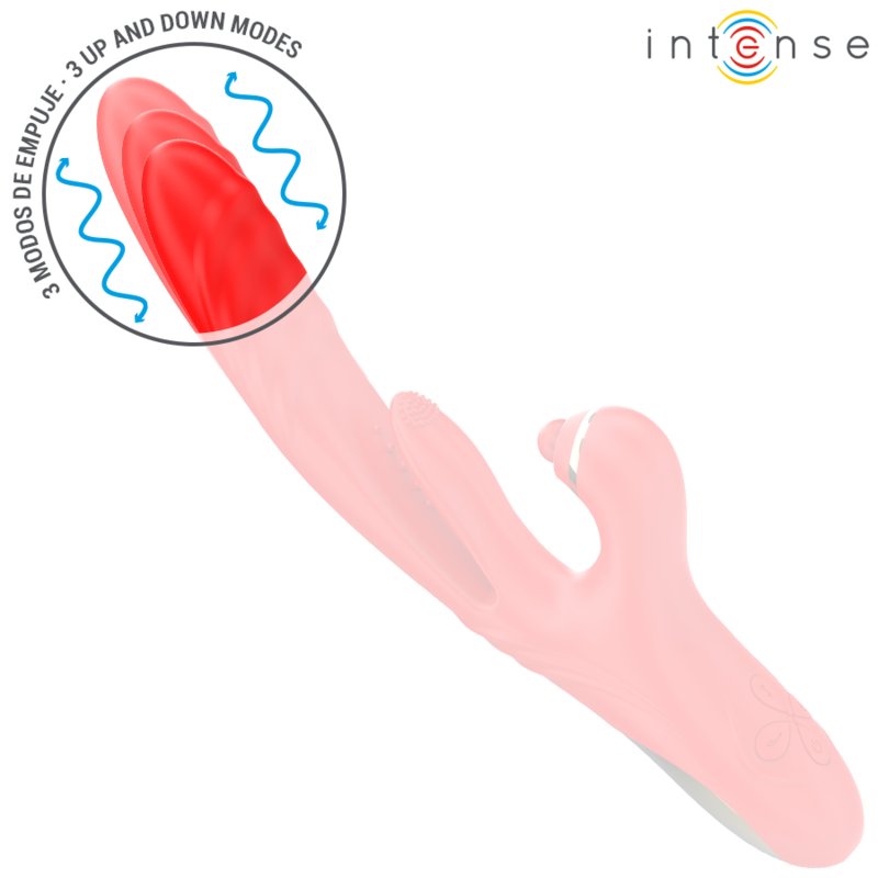INTENSE - ROSALIA 3-IN-1 MULTIFUNCTIONAL VIBRATOR, RED