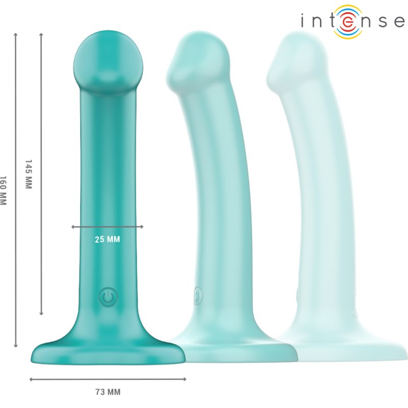 INTENSE - KATIE VIBRATOR WITH SUCTION CUP 10 VIBRATIONS REMOTE CONTROL BLUE