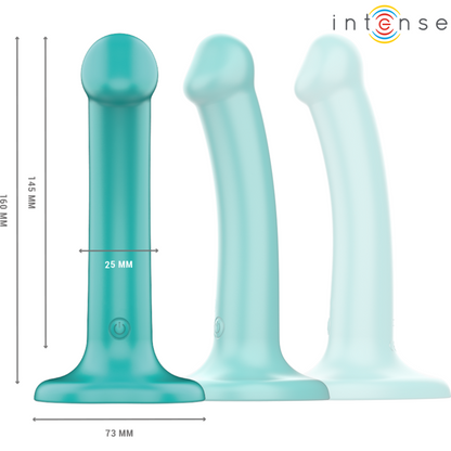 INTENSE - KATIE VIBRATOR WITH SUCTION CUP 10 VIBRATIONS REMOTE CONTROL BLUE