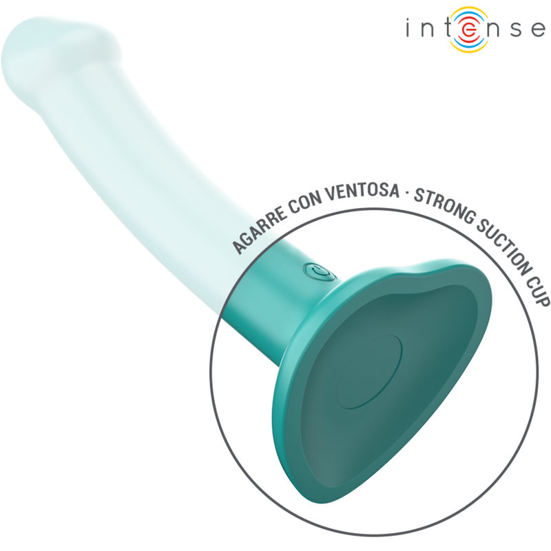INTENSE - KATIE VIBRATOR WITH SUCTION CUP 10 VIBRATIONS REMOTE CONTROL BLUE