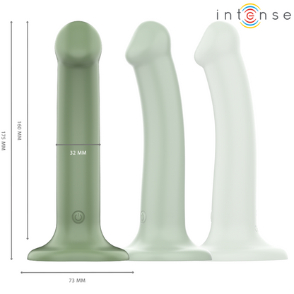 INTENSE - BECCA VIBRATOR WITH SUCTION CUP 10 VIBRATIONS REMOTE CONTROL GREEN