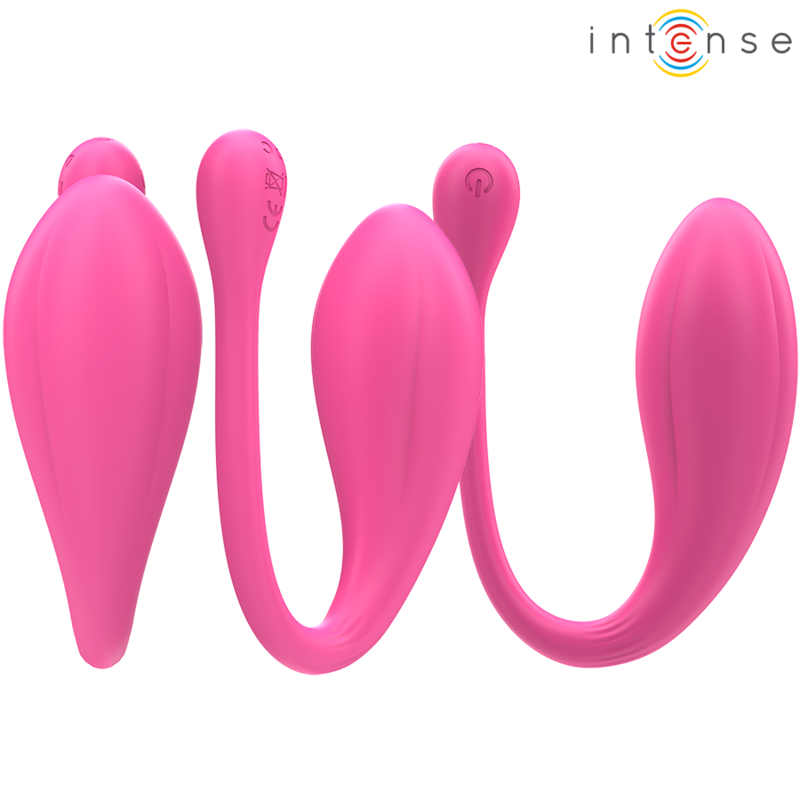 INTENSE - JANICE U DOUBLE STIMULATION VIBRATOR 10 VIBRATIONS PINK REMOTE CONTROL