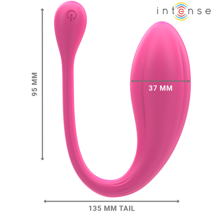 INTENSE - JANICE U DOUBLE STIMULATION VIBRATOR 10 VIBRATIONS PINK REMOTE CONTROL