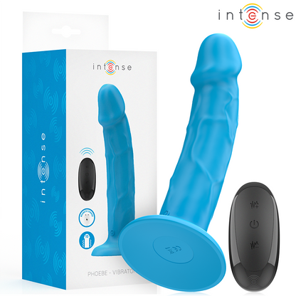 INTENSE - PHOEBE REALISTIC VIBRATOR 10 VIBRATIONS REMOTE CONTROL BLUE