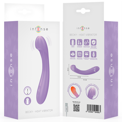 INTENSE - BECKY 19 CM HEATED VIBRATOR 7 VIBRATIONS PURPLE