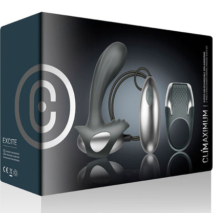 CLIMAXIMUM - EXCITE KIT COCK RING + PROSTATE MASSAGER WITH STRING