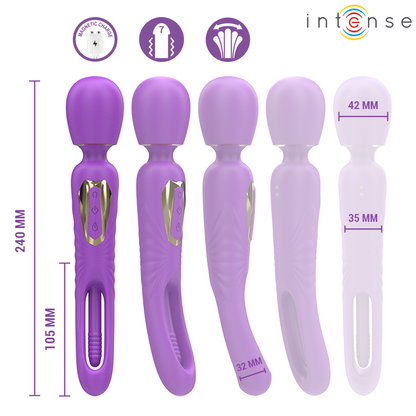 INTENSE - CHRISTY VIBRATING WAND WITH MOVABLE TONGUE