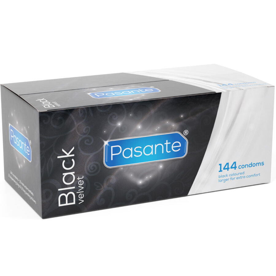 PASANTE - BLACK VELVET CONDOMS BOX OF 144 UNITS