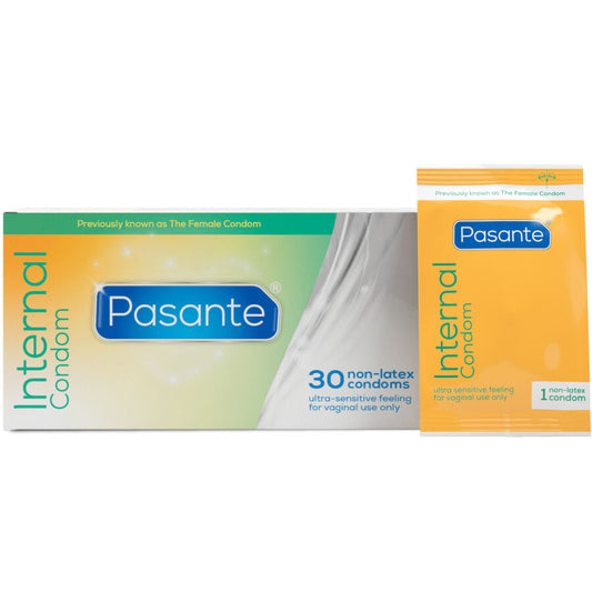 PASANTE - FEMALE INTERNAL CONDOMS BOX 30 UNITS