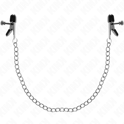KINK - SILVER FLAT CHAIN ​​NIPPLE CLAMPS 34 CM