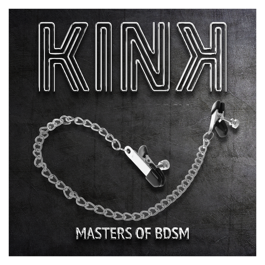 KINK - SILVER FLAT CHAIN ​​NIPPLE CLAMPS 34 CM