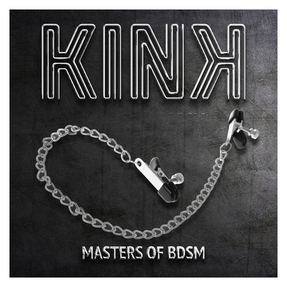 KINK - SILVER FLAT CHAIN ​​NIPPLE CLAMPS 34 CM