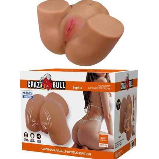 CRAZY BULL - GERIANN VIBRATORE E SUCCHIATORE REALISTICO PER POLSO FEMMINILE CON SUONO 5,5 KG