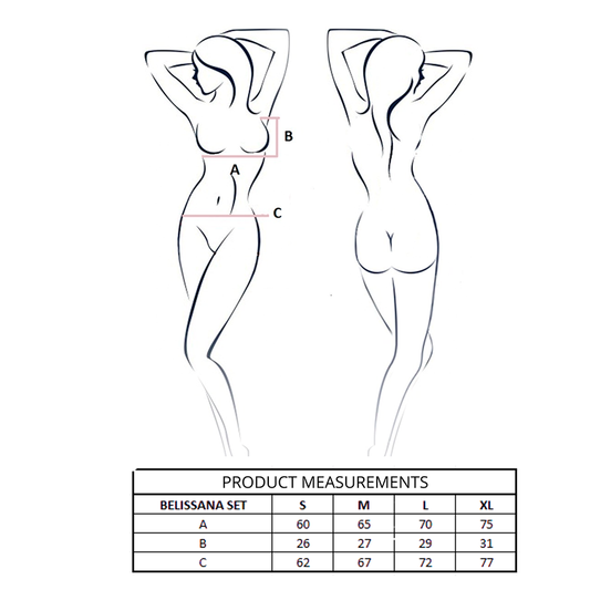 PASSION - BELISSANA REGGISENO + PERIZOMA NERO S/M
