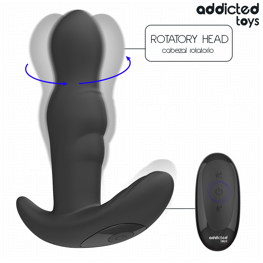 ADDICTED TOYS - TAPPO ANALE ROTANTE E VIBRANTE CON TELECOMANDO
