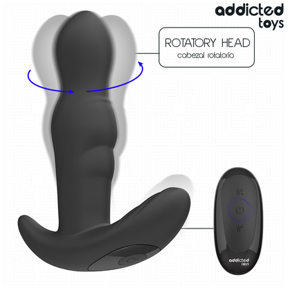ADDICTED TOYS - TAPPO ANALE ROTANTE E VIBRANTE CON TELECOMANDO