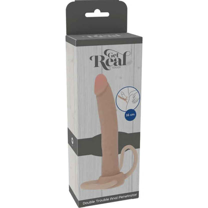 GET REAL - PENETRATORE ANALE IN SILICONE DOUBLE TROUBLE 16 CM