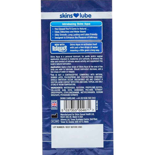 SKINS - AQUA LUBRIFICANTE A BASE D'ACQUA MONODOSE 5 ML