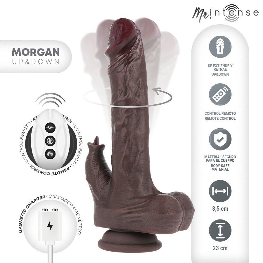 MR INTENSE - MORGAN PENE REALISTICO TELECOMANDO 23 CM -O- 3,5 CM