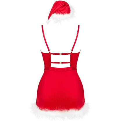 LIVCO CORSETTI FASHION - AGETHE LC 90607 CHEMISE + PERIZOMA + CAPPELLO DI NATALE L/XL