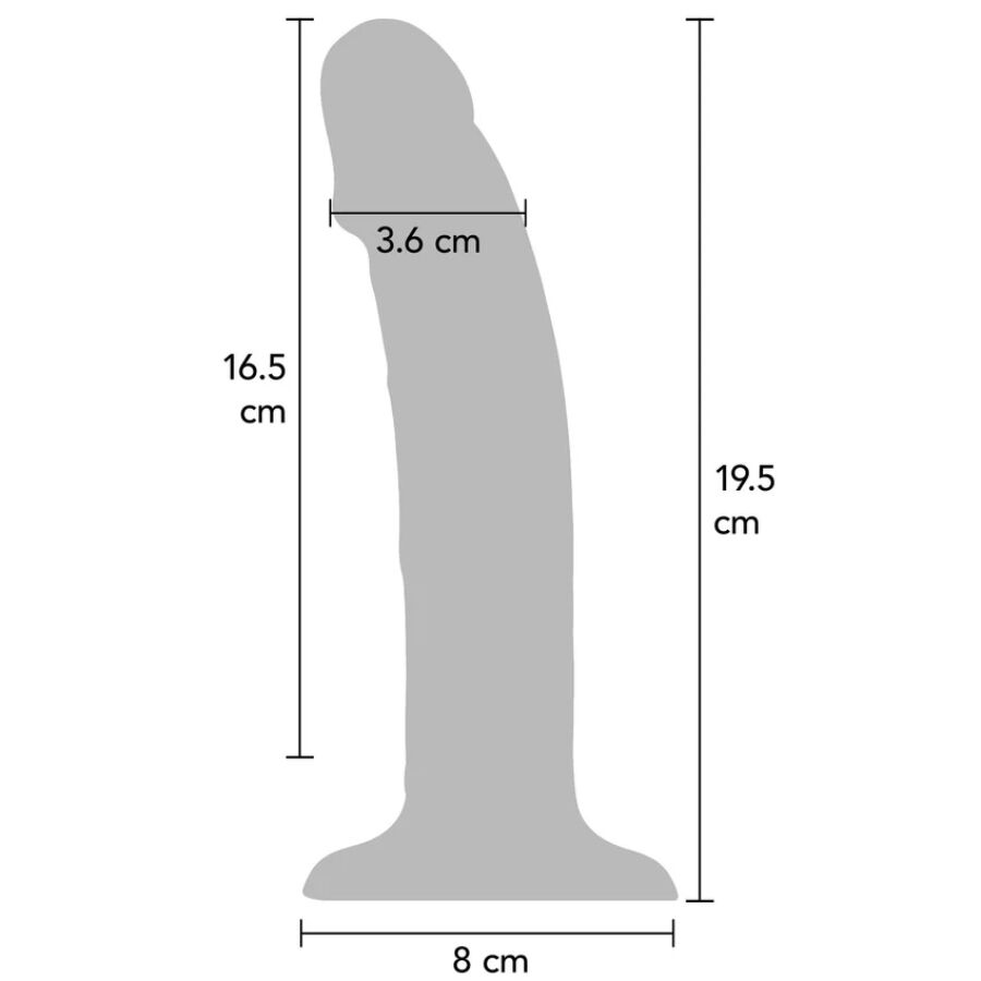 GET REAL - DILDO VIBRANTE IN SILICONE REALISTICO TRASPARENTE 19,5 CM