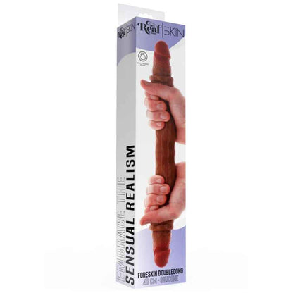 GET REAL - DILDO IN SILICONE A DOPPIA ESTREMITÀ CARAMELLO 40 CM
