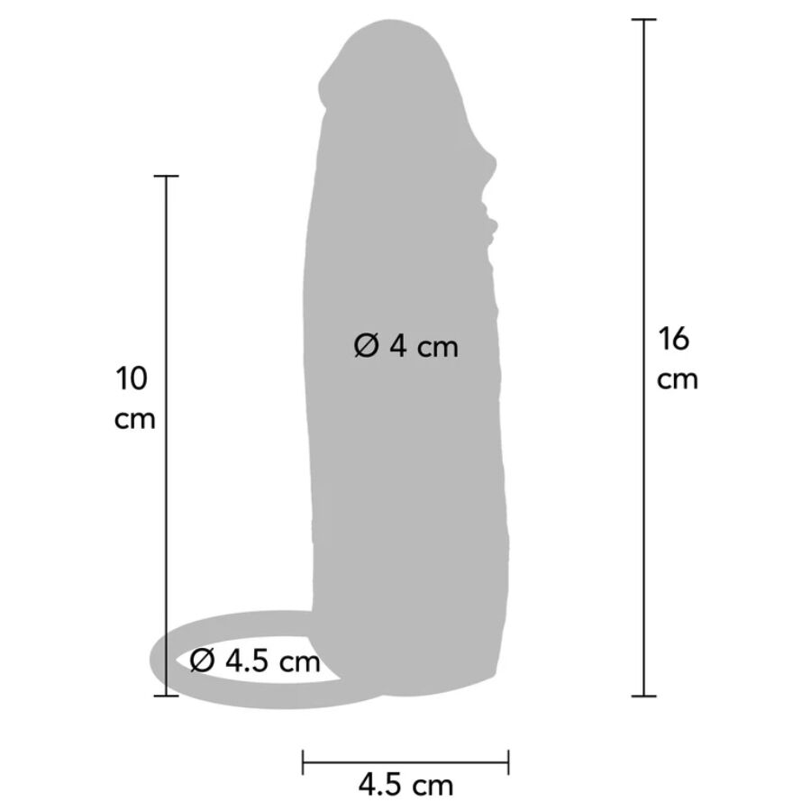 GET REAL - HYDRATED SKIN CARAMEL SILICONE PENIS SLEEVE 16 CM