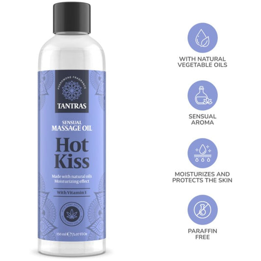 INTIMATELINE - HUILE DE MASSAGE TANTRAS LOVE OIL HOT KISS 150 ML