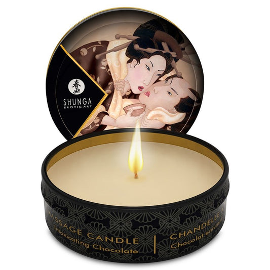 SHUNGA - MINI CARESS BY CANDELIGHT CHOCOLATE MASSAGE CANDLE 30 ML - 1