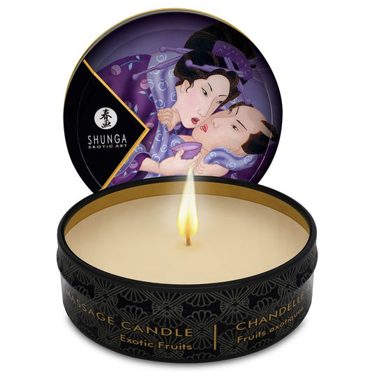 SHUNGA - MINI CARESS BY CANDELIGHT EXOTIC FRUITS MASSAGE CANDLE 30 ML - 1