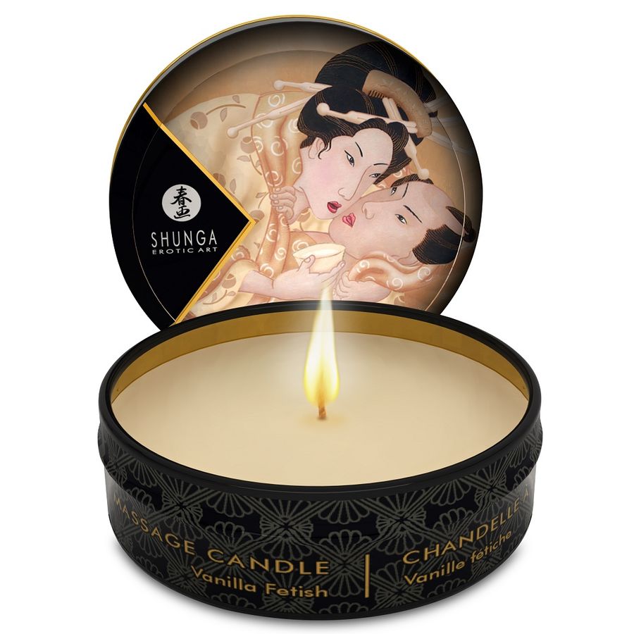 SHUNGA - MINI CARESS BY CANDELIGHT VANILLA MASSAGE CANDLE 30 ML - 1