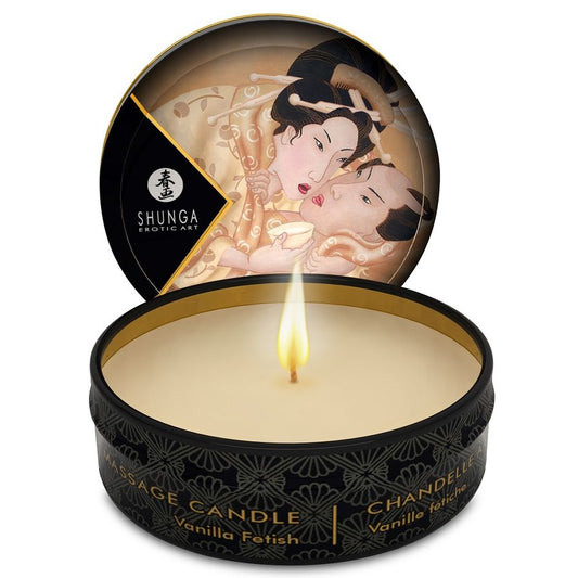 SHUNGA - MINI CARESS BY CANDELIGHT VANILLA MASSAGE CANDLE 30 ML - 1
