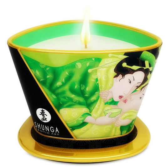 SHUNGA - MINI CARESS BY CANDELIGHT MASSAGE CANDLE T GREEN 170 ML - 1