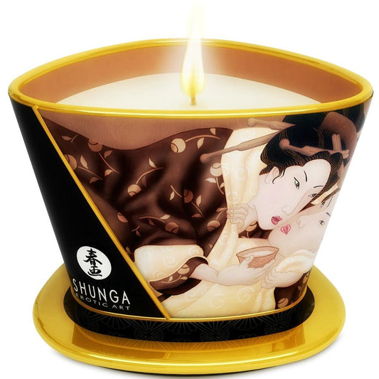 SHUNGA - MINI CARESS BY CANDELIGHT CHOCOLATE MASSAGE CANDLE 170 ML - 1