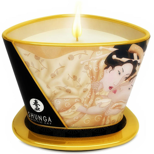 SHUNGA - MINI CARESS BY CANDELIGHT VANILLA MASSAGE CANDLE 170 ML - 1