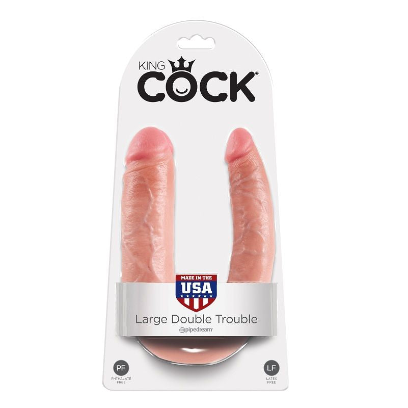 KING COCK - U-SHAPED LARGE DOUBLE TROUBLE FLESH 17.8 CM - 4