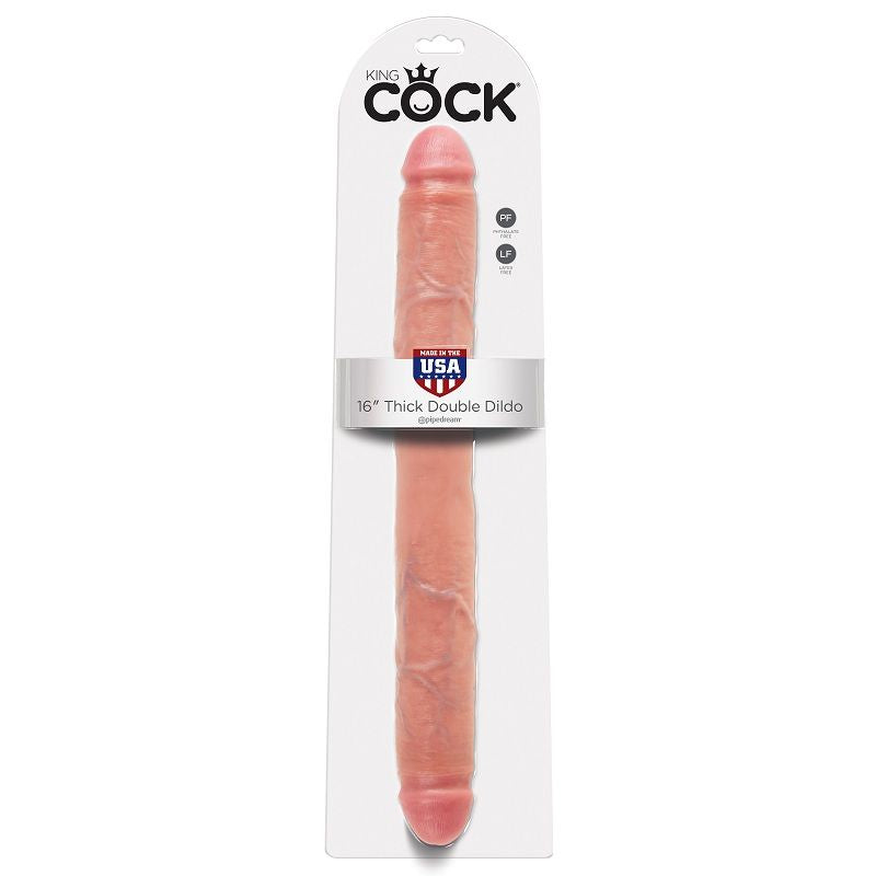 KING COCK - DOUBLE DILDO THICK FLESH 40.6 CM